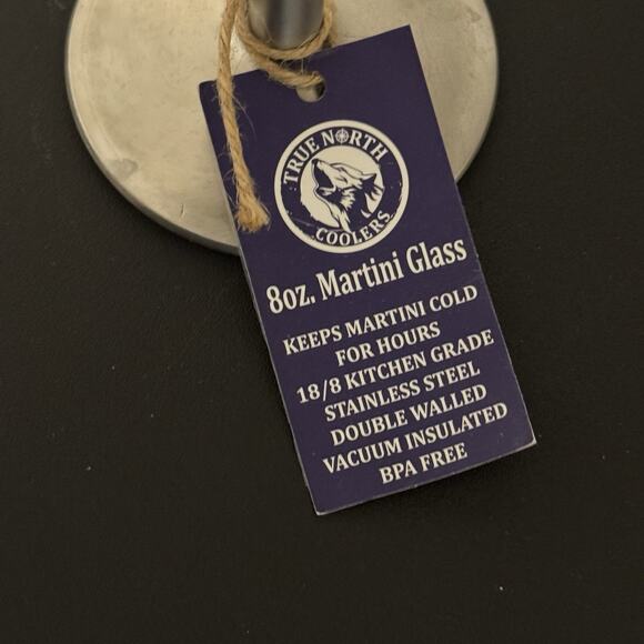 True North Insulated 8 Oz Martini Glass Stainless Steel Double Wall Unbreakable - Picture 4 of 5